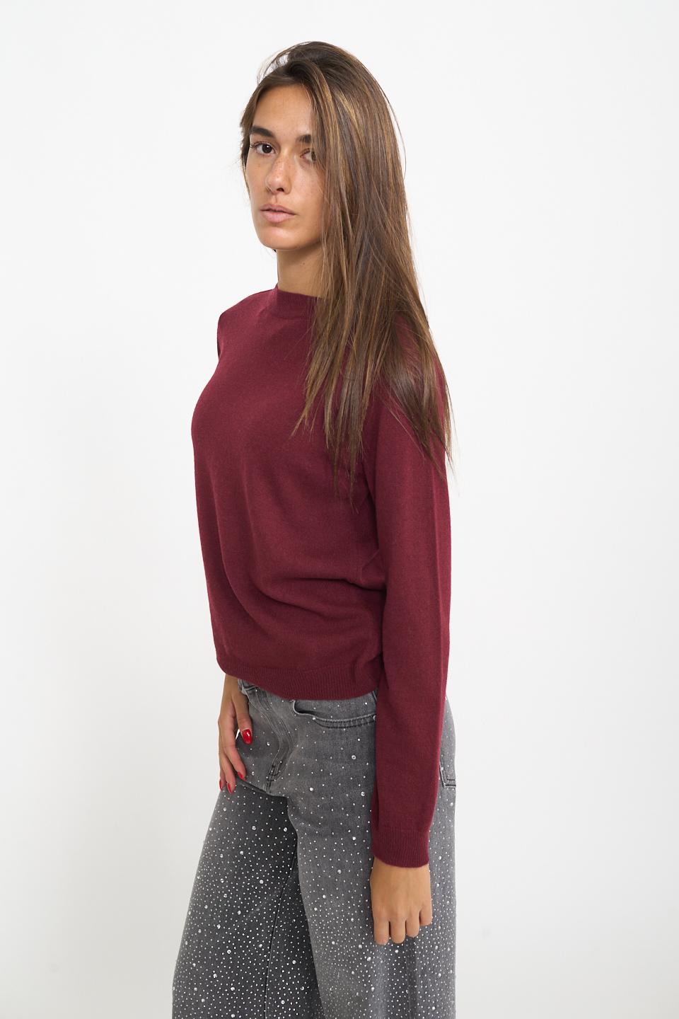Maglia girocollo burgundy - Autunno - Inverno 2026 | Brend