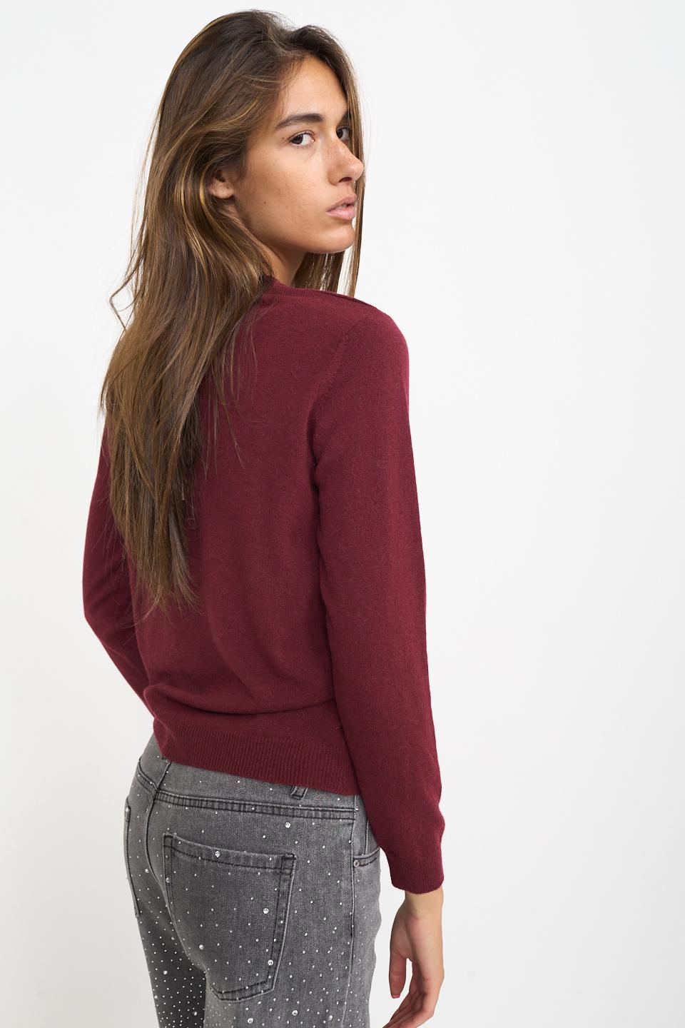 Maglia girocollo burgundy - Autunno - Inverno 2026 | Brend