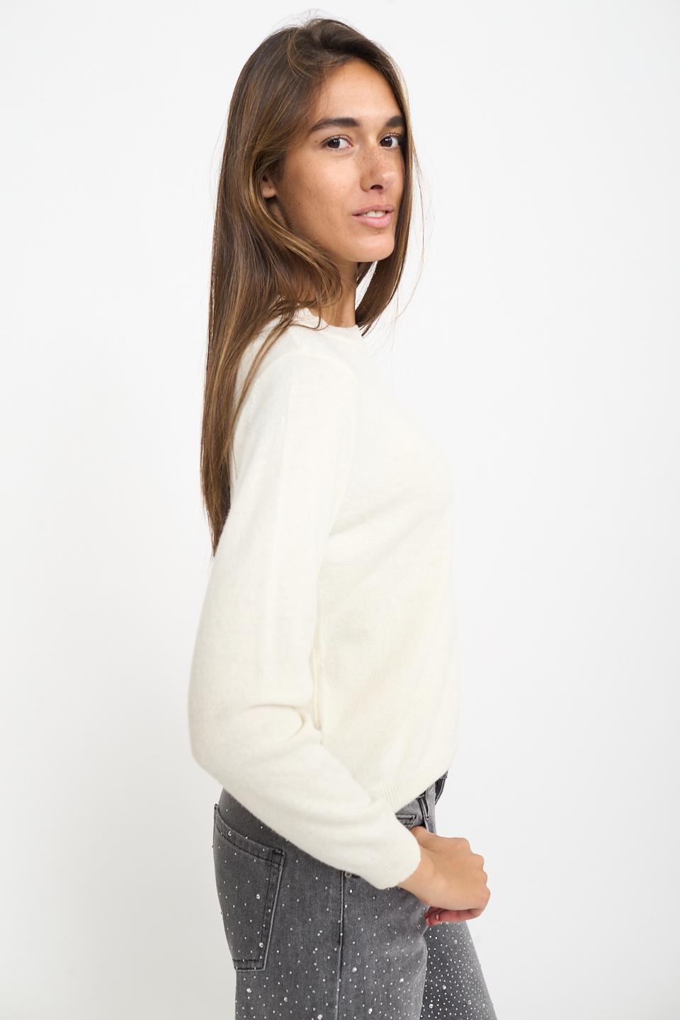 Maglia girocollo panna - Autunno - Inverno 2026 | Brend