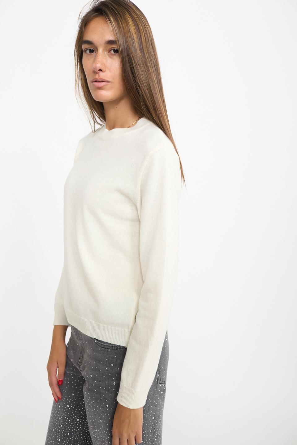 Maglia girocollo panna - Autunno - Inverno 2026 | Brend