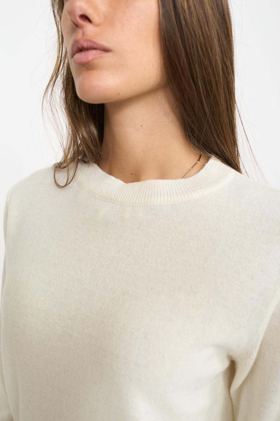 Maglia girocollo panna - Autunno - Inverno 2026 | Brend