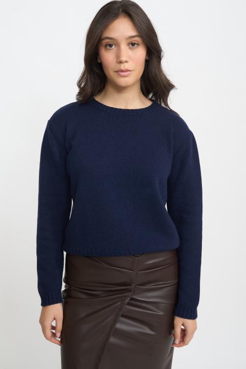 Maglia girocollo blu - Autunno - Inverno 2025 | Brend