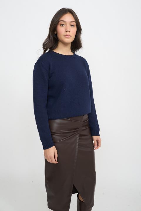 Maglia girocollo blu - Autunno - Inverno 2025 | Brend