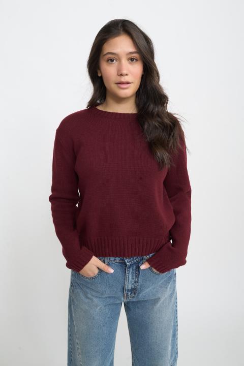 Maglia girocollo burgundy - Autunno - Inverno 2025 | Brend