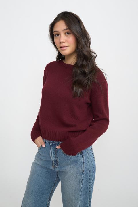 Maglia girocollo burgundy - Autunno - Inverno 2025 | Brend