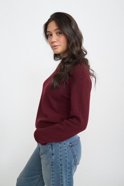 Maglia girocollo burgundy - Autunno - Inverno 2025 | Brend