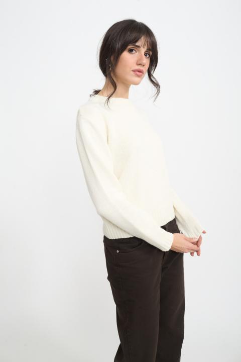 Maglia girocollo panna - Autunno - Inverno 2025 | Brend