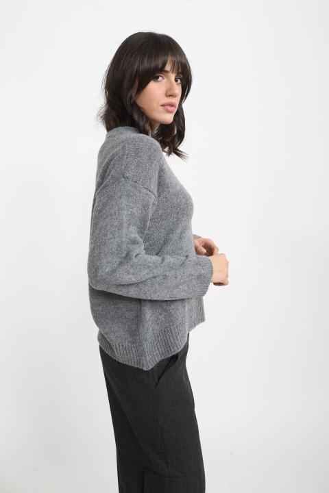 Maglia girocollo grigio medio - Autunno - Inverno 2025 | Brend