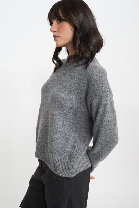 Maglia girocollo grigio medio - Autunno - Inverno 2025 | Brend