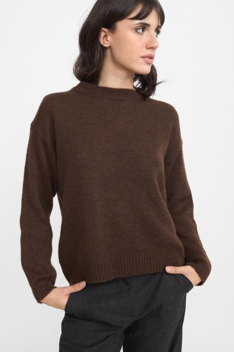 Maglia girocollo marrone - Autunno - Inverno 2025 | Brend