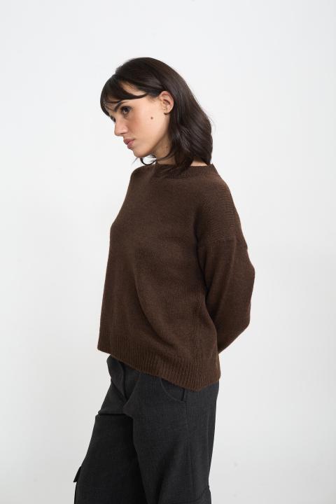 Maglia girocollo marrone - Autunno - Inverno 2025 | Brend