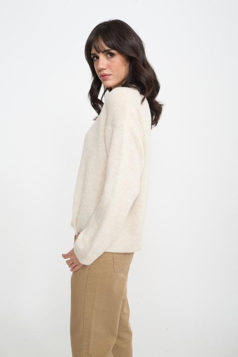 Maglia girocollo panna - Autunno - Inverno 2025 | Brend