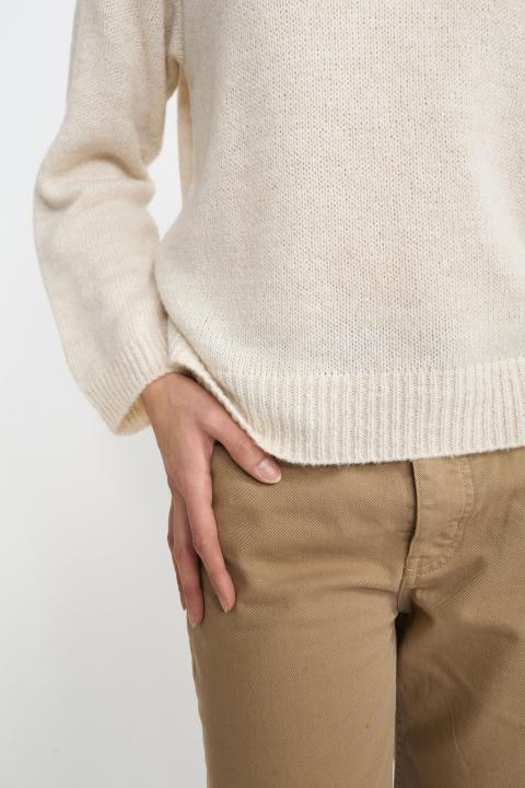 Maglia girocollo panna - Autunno - Inverno 2025 | Brend