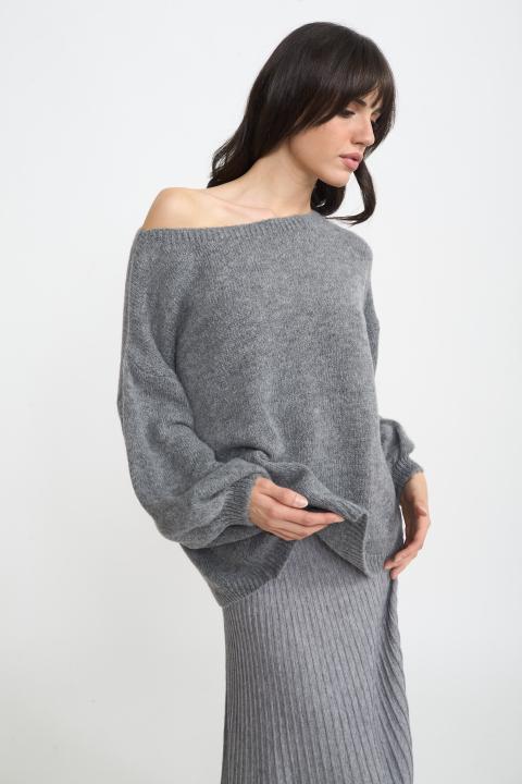 Maglia paricollo grigio medio - Autunno - Inverno 2025 | Brend