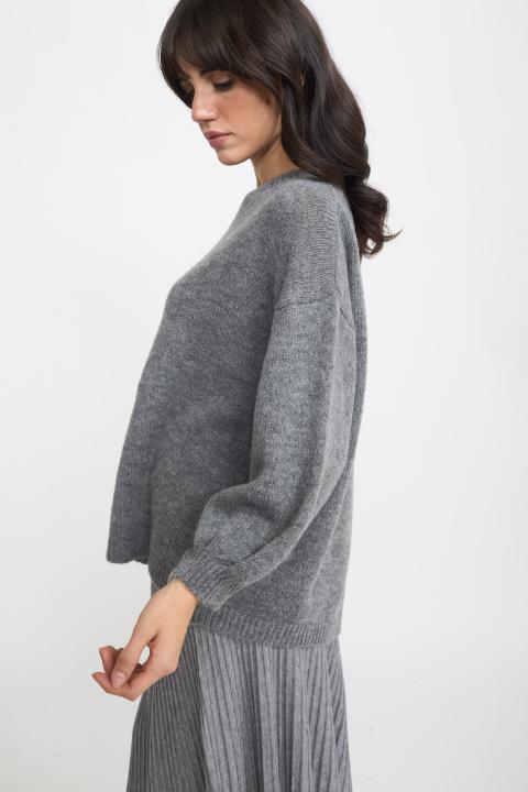 Maglia paricollo grigio medio - Autunno - Inverno 2025 | Brend