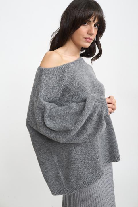 Maglia paricollo grigio medio - Autunno - Inverno 2025 | Brend