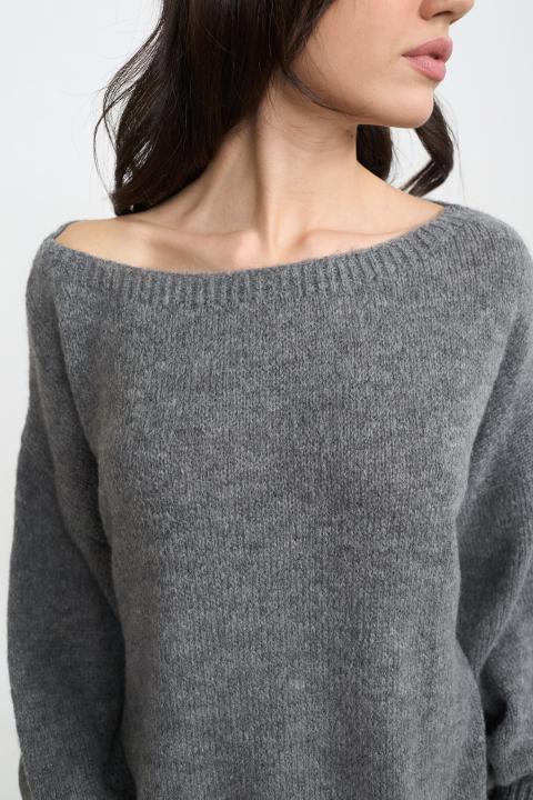 Maglia paricollo grigio medio - Autunno - Inverno 2025 | Brend