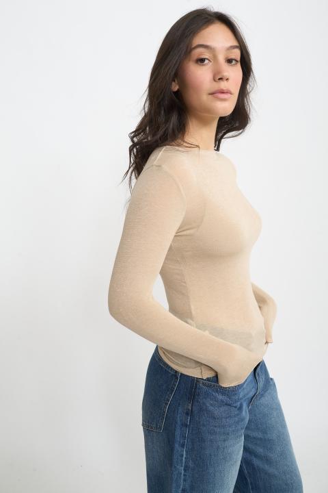 Maglia girocollo cachemire beige - Autunno - Inverno 2025 | Brend