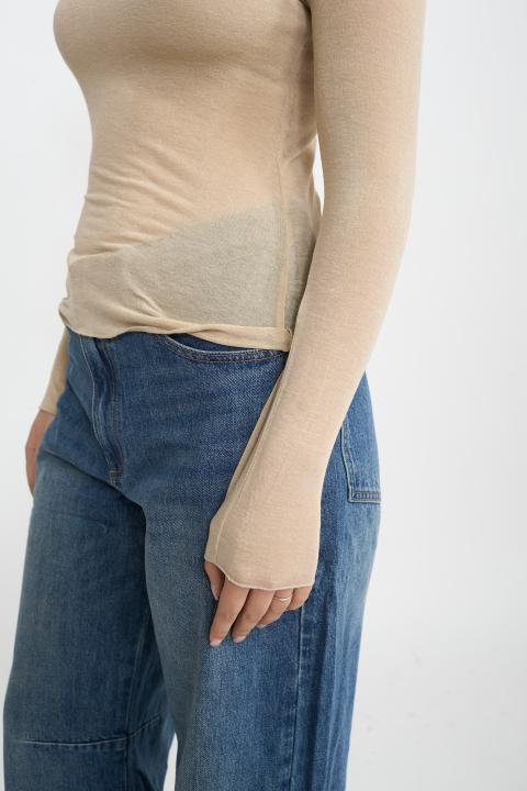 Maglia girocollo cachemire beige - Autunno - Inverno 2025 | Brend