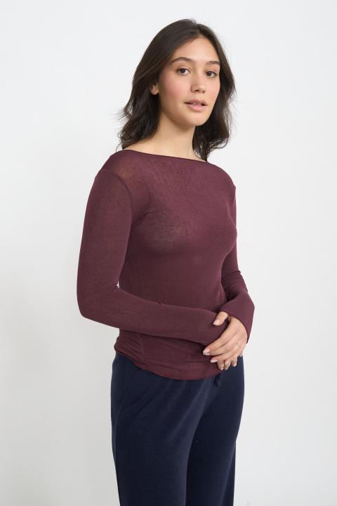 Maglia girocollo cachemire burgundy - Autunno - Inverno 2025 | Brend