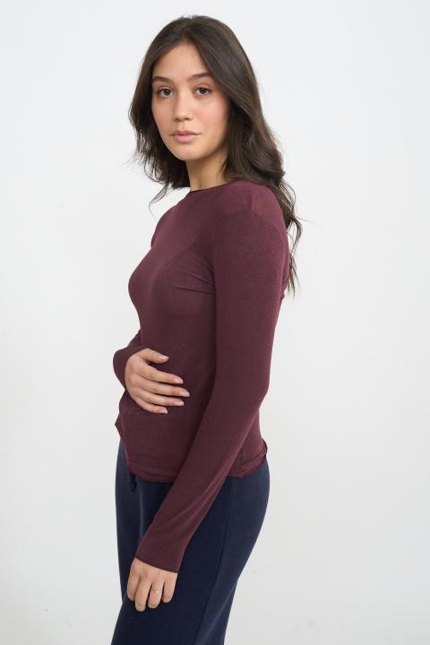 Maglia girocollo cachemire burgundy - Autunno - Inverno 2025 | Brend