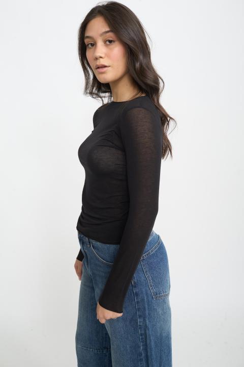 Maglia girocollo cachemire nero - Autunno - Inverno 2025 | Brend