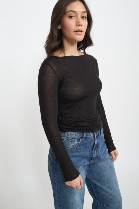 Maglia girocollo cachemire nero - Autunno - Inverno 2025 | Brend