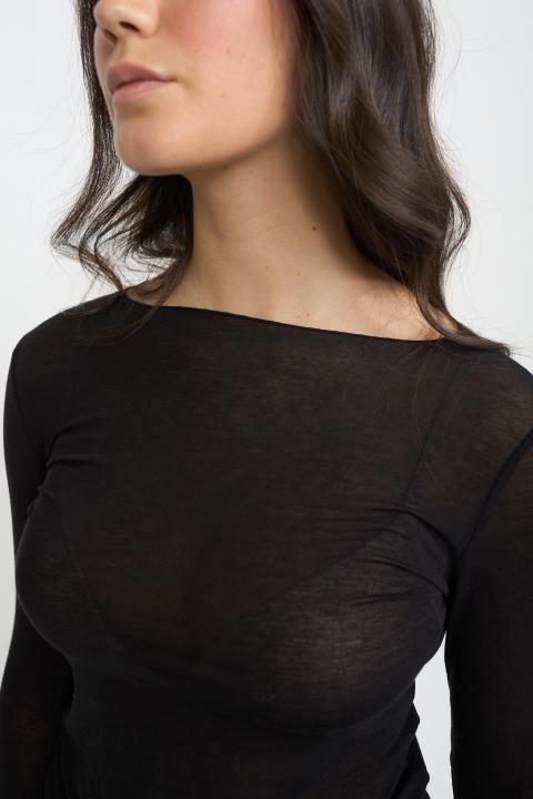 Maglia girocollo cachemire nero - Autunno - Inverno 2025 | Brend