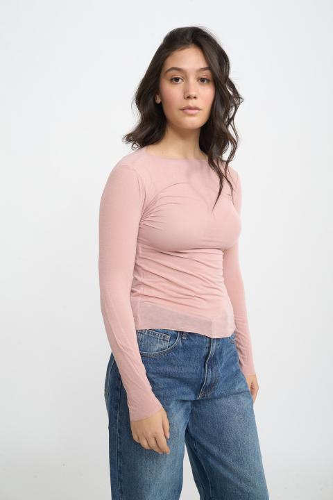 Maglia girocollo cachemire rosa antico - Autunno - Inverno 2025 | Brend