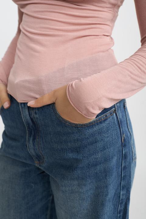 Maglia girocollo cachemire rosa antico - Autunno - Inverno 2025 | Brend