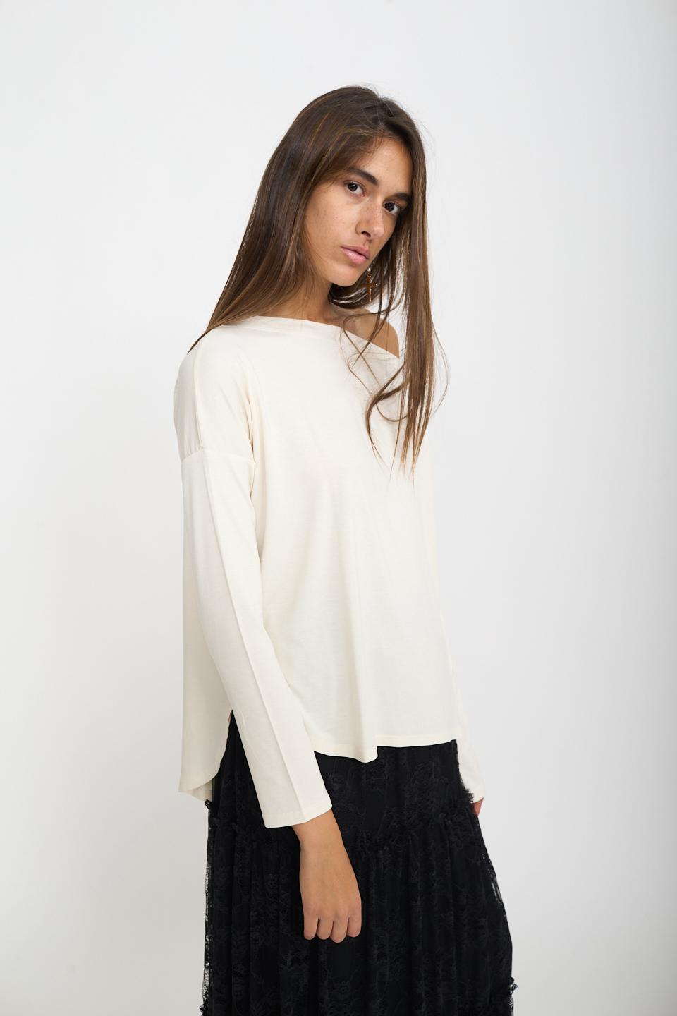 Maxi maglia stondata avorio - Autunno - Inverno 2026 | Brend