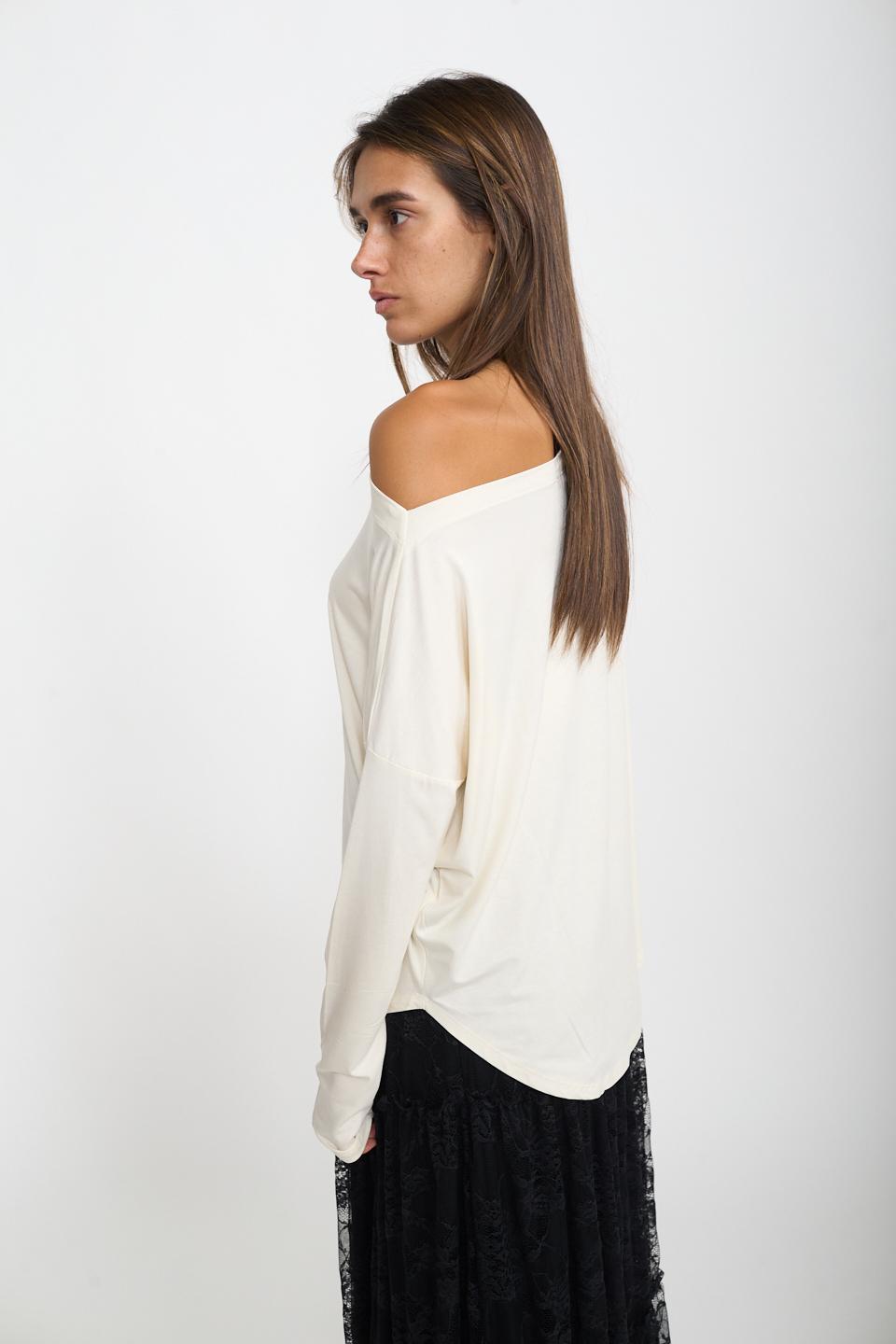 Maxi maglia stondata avorio - Autunno - Inverno 2026 | Brend