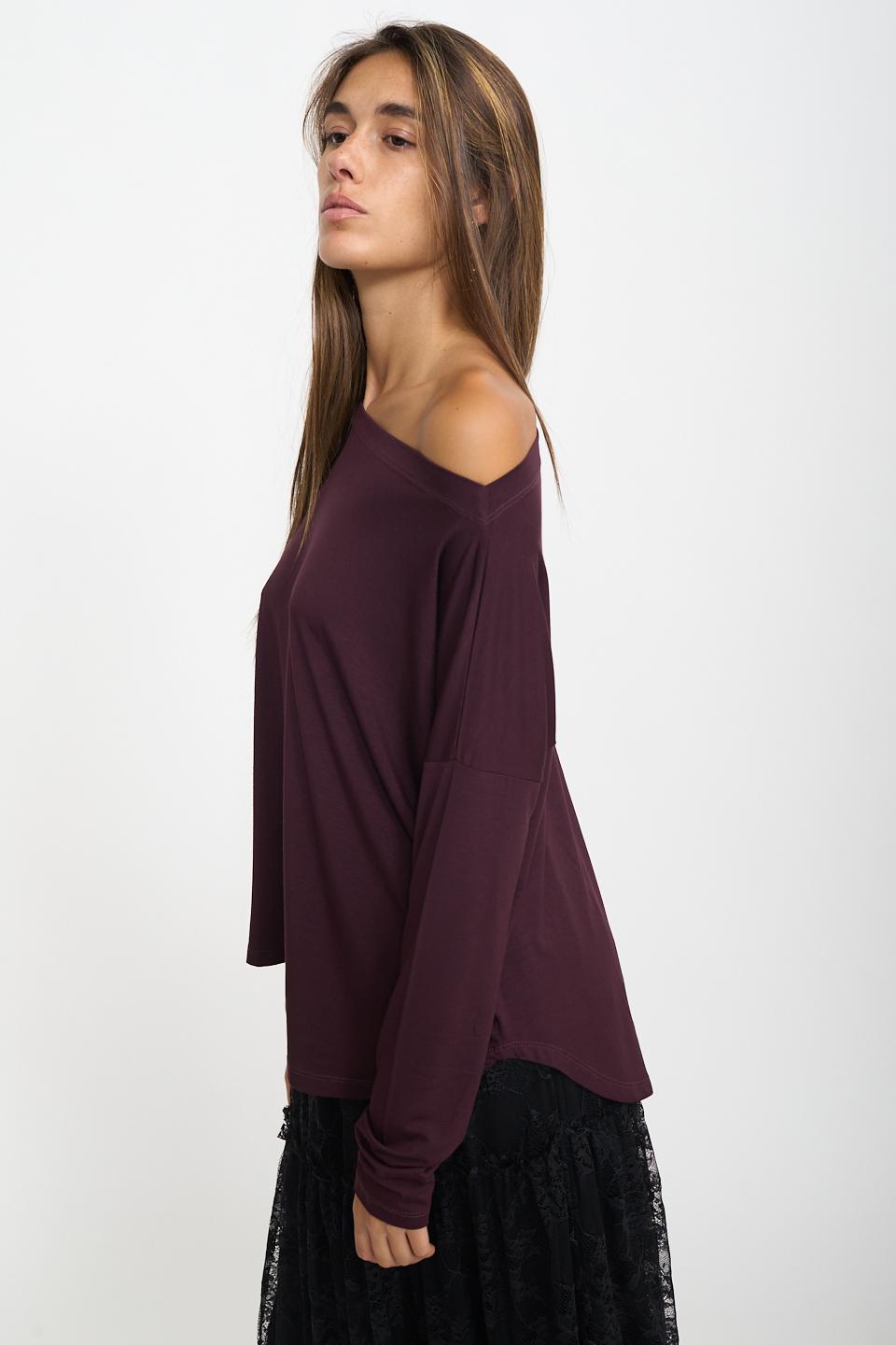 Maxi maglia stondata burgundy - Autunno - Inverno 2026 | Brend