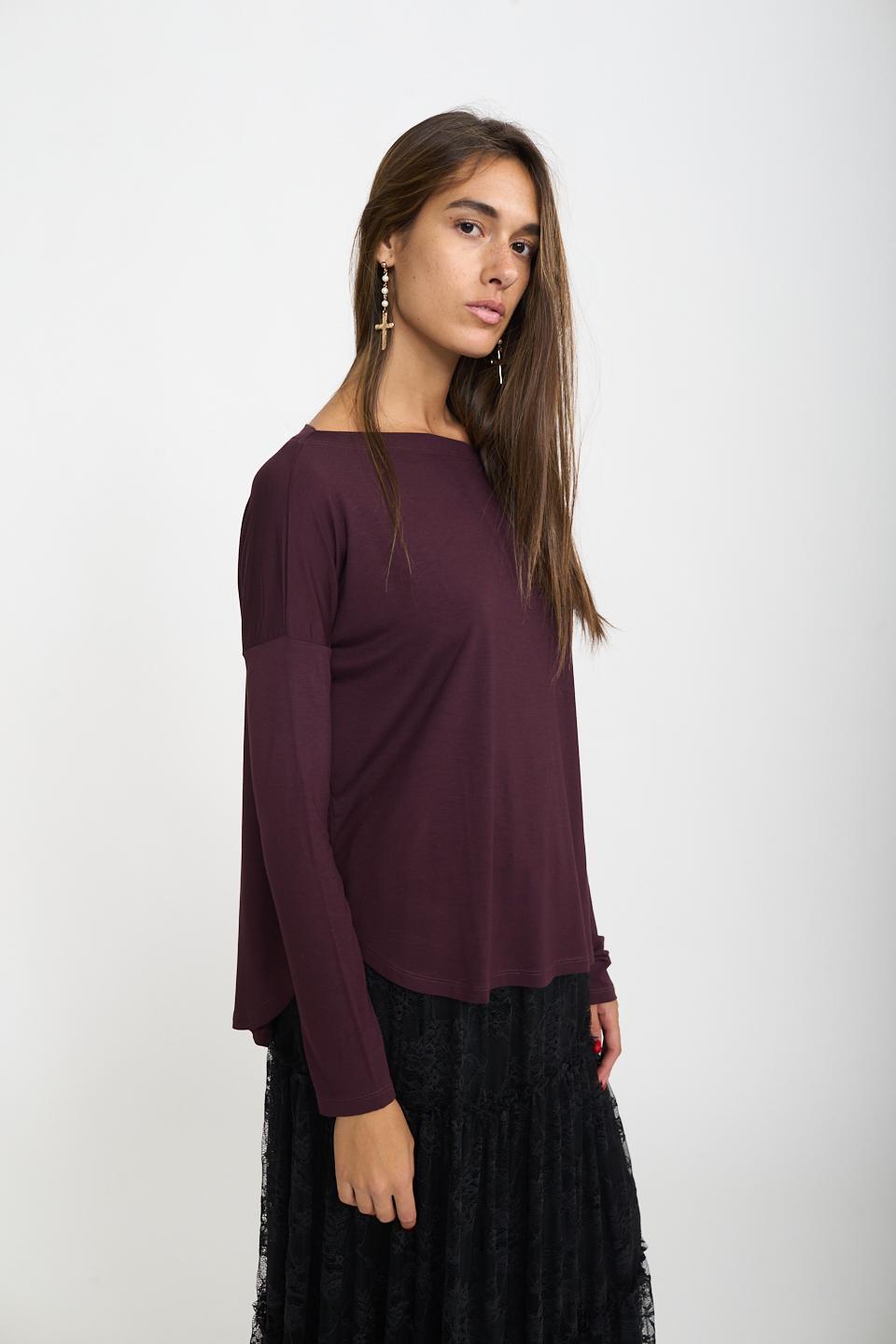 Maxi maglia stondata burgundy - Autunno - Inverno 2026 | Brend