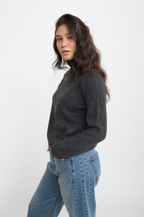 Maglia collo alto antracite - Autunno - Inverno 2025 | Brend