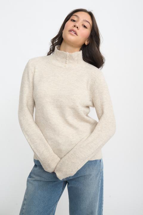Maglia collo alto beige - Autunno - Inverno 2025 | Brend