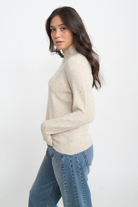 Maglia collo alto beige - Autunno - Inverno 2025 | Brend