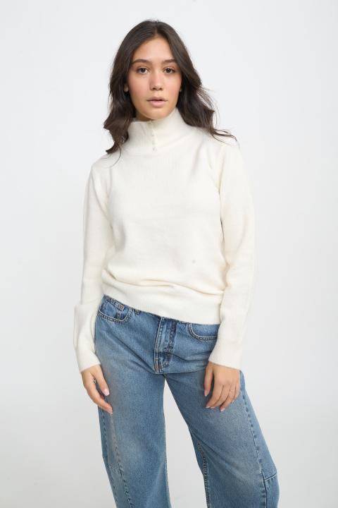 Maglia collo alto bianco - Autunno - Inverno 2025 | Brend