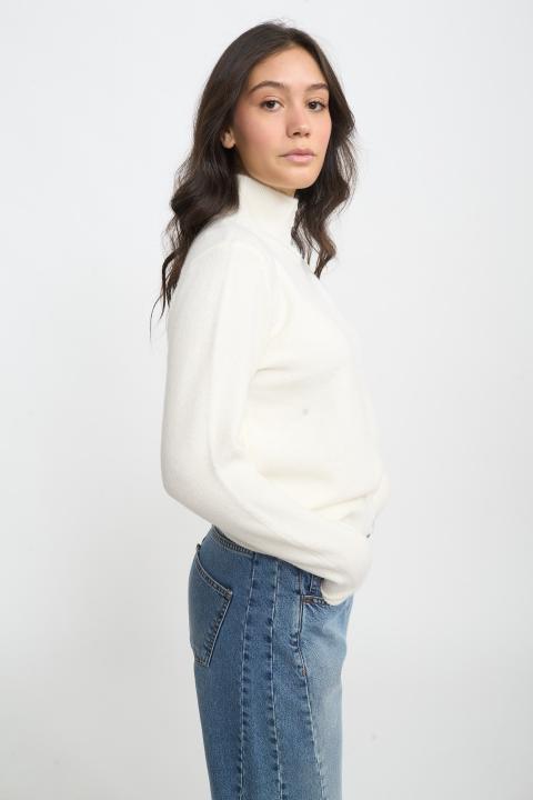 Maglia collo alto bianco - Autunno - Inverno 2025 | Brend