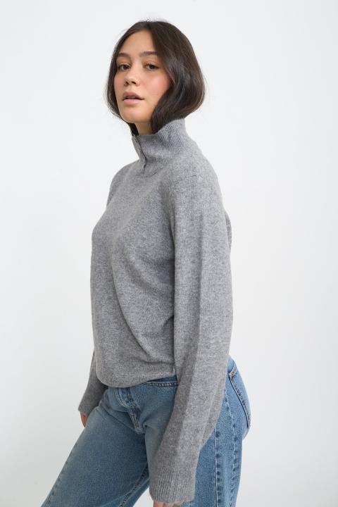 Maglia collo alto grigio - Autunno - Inverno 2025 | Brend