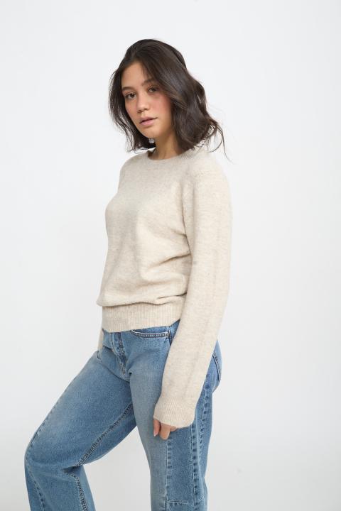 Maglia girocollo beige - Autunno - Inverno 2025 | Brend