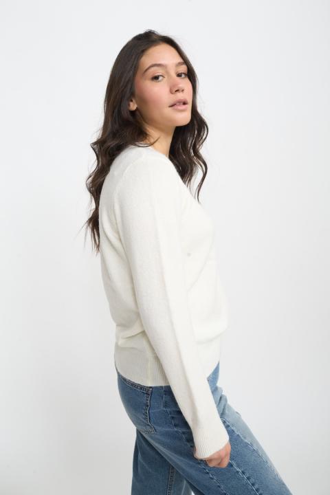 Maglia girocollo bianco - Autunno - Inverno 2025 | Brend