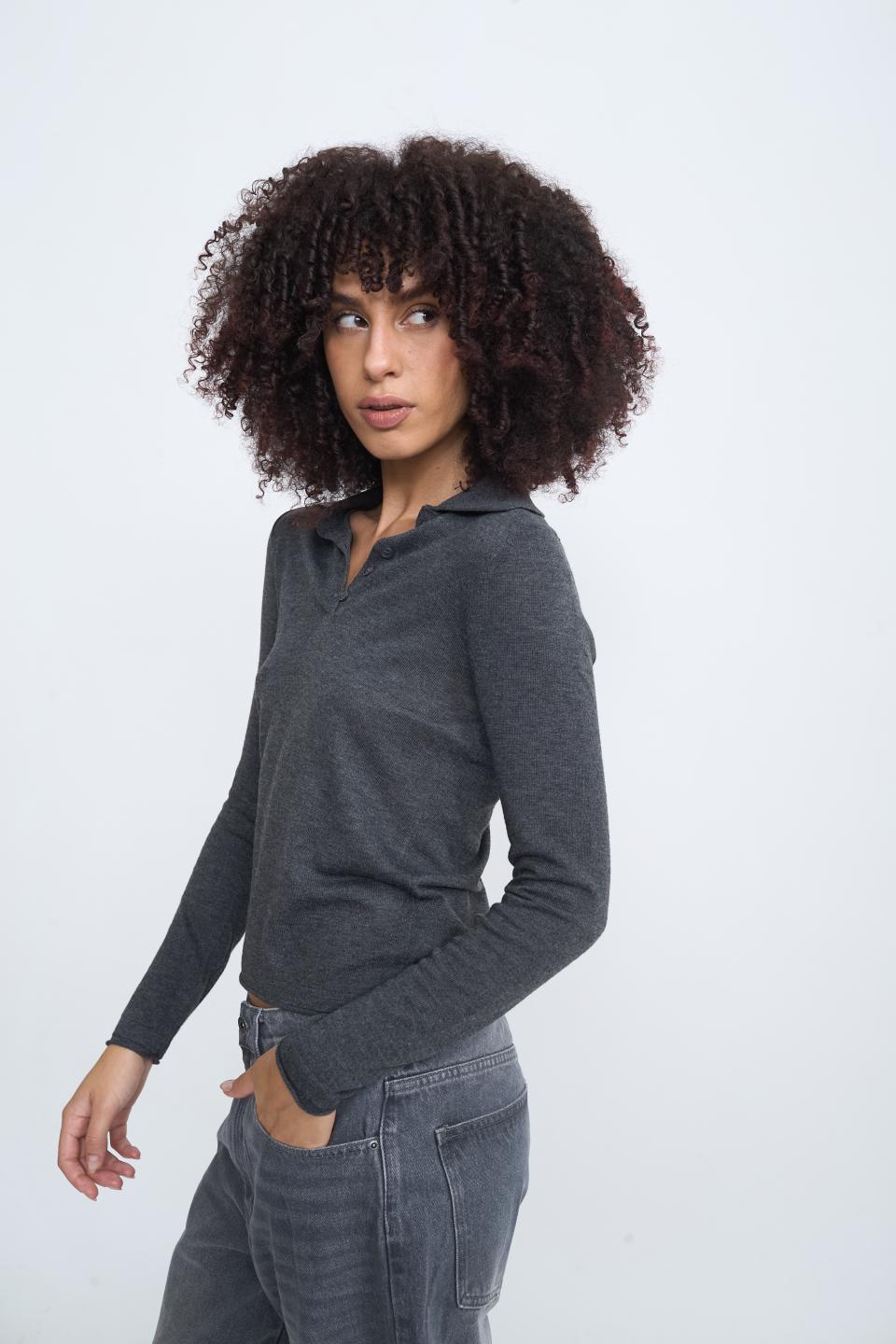Maglia polo antracite - Autunno - Inverno 2025 | Brend