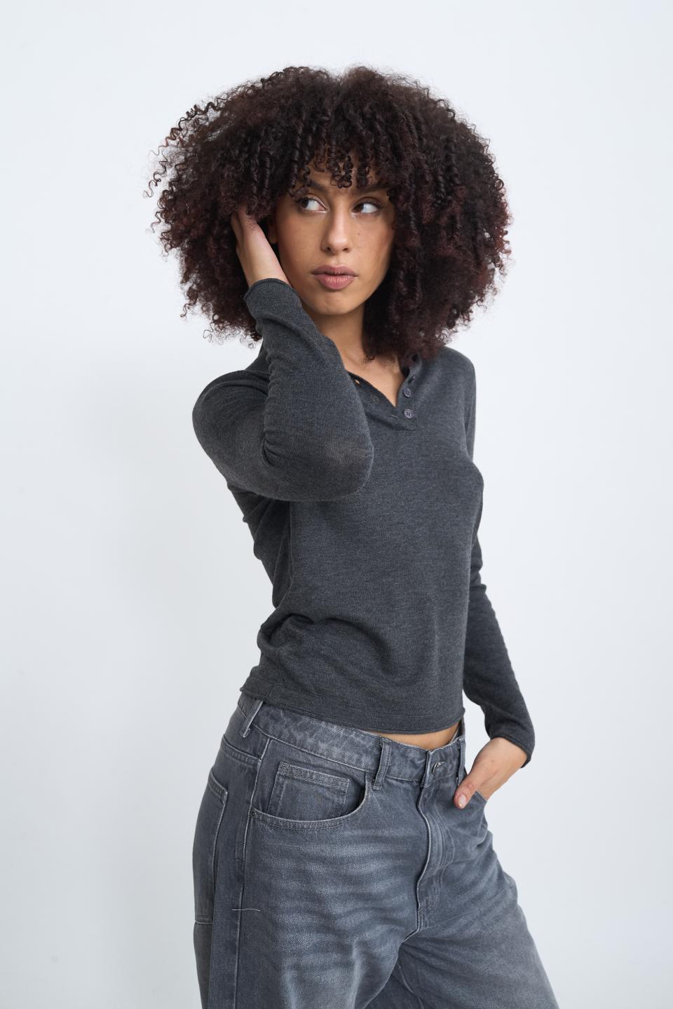 Maglia polo antracite - Autunno - Inverno 2025 | Brend