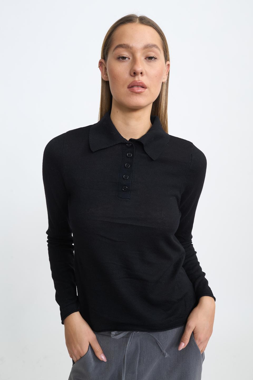 Maglia polo nero - Autunno - Inverno 2025 | Brend