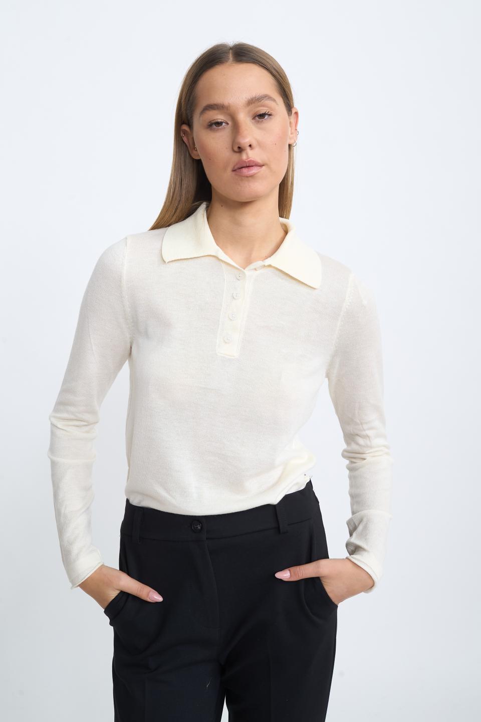 Maglia polo panna - Autunno - Inverno 2025 | Brend