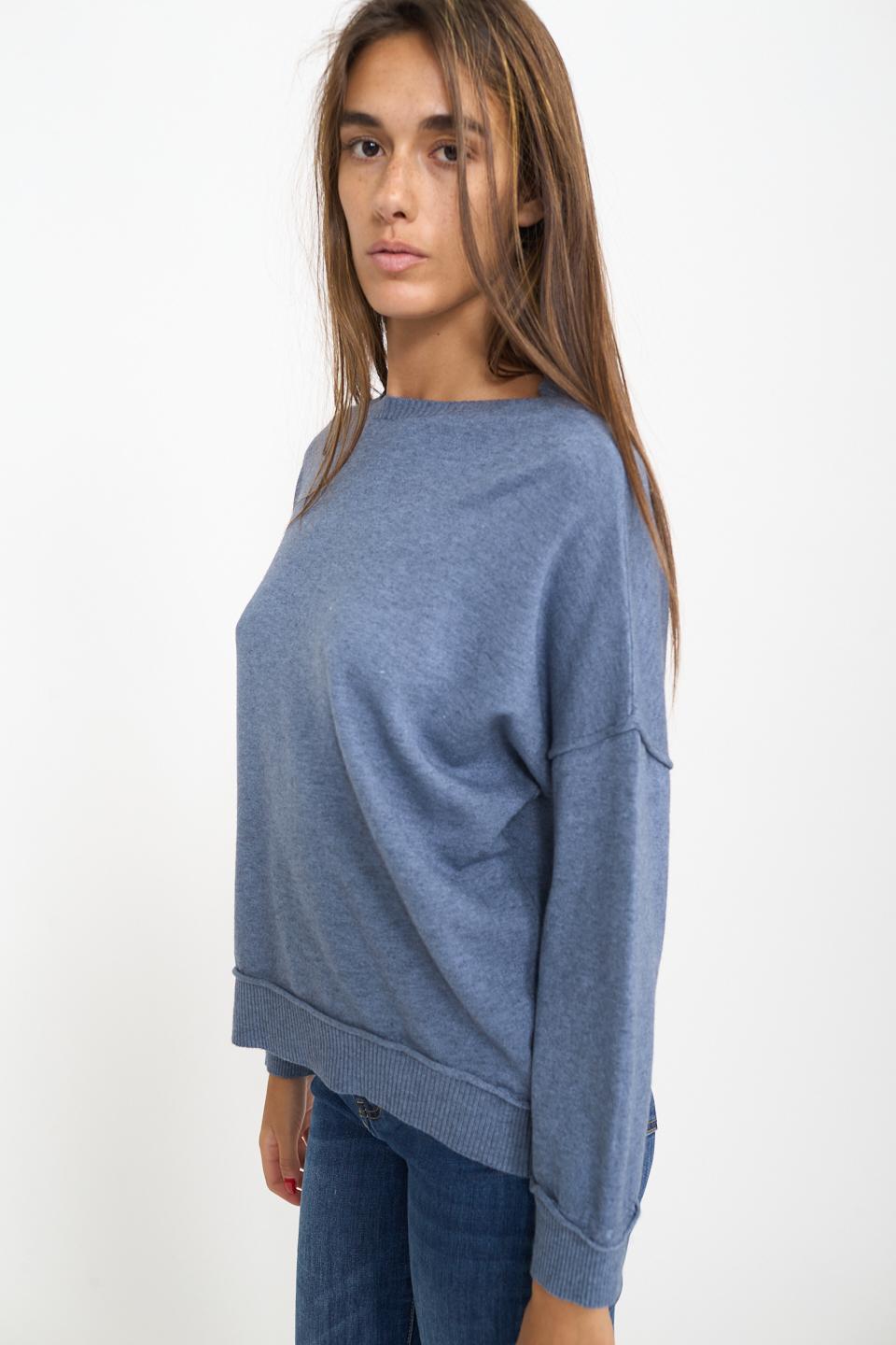 Maglia girocollo con rilievi jeans - Autunno - Inverno 2026 | Brend