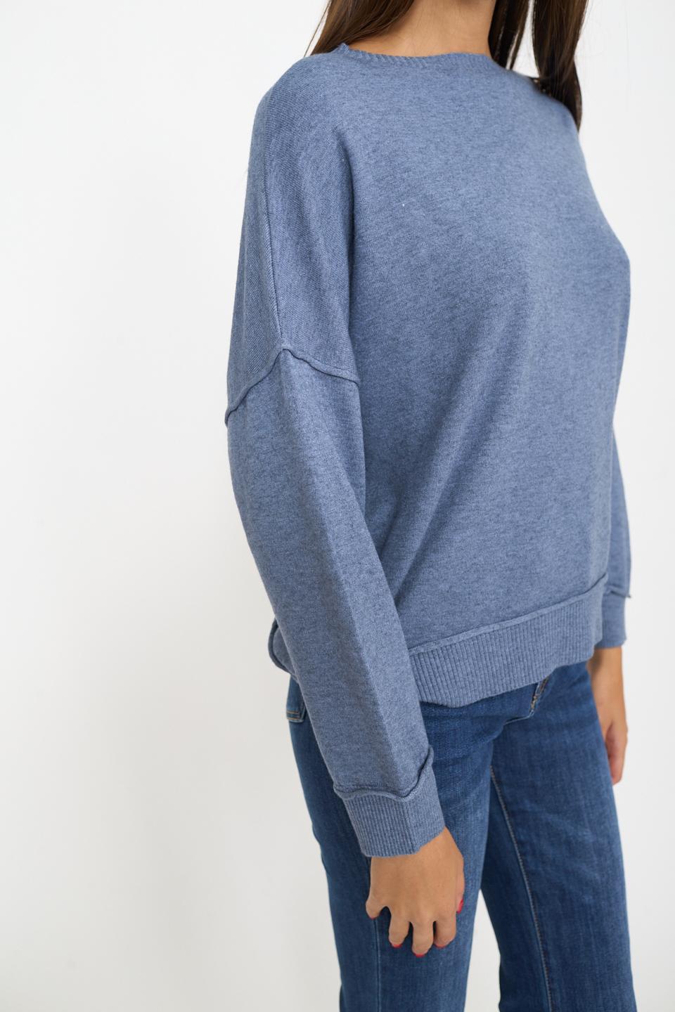 Maglia girocollo con rilievi jeans - Autunno - Inverno 2026 | Brend