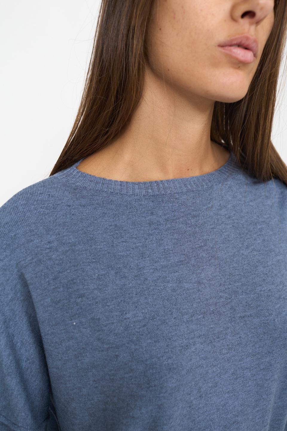 Maglia girocollo con rilievi jeans - Autunno - Inverno 2026 | Brend