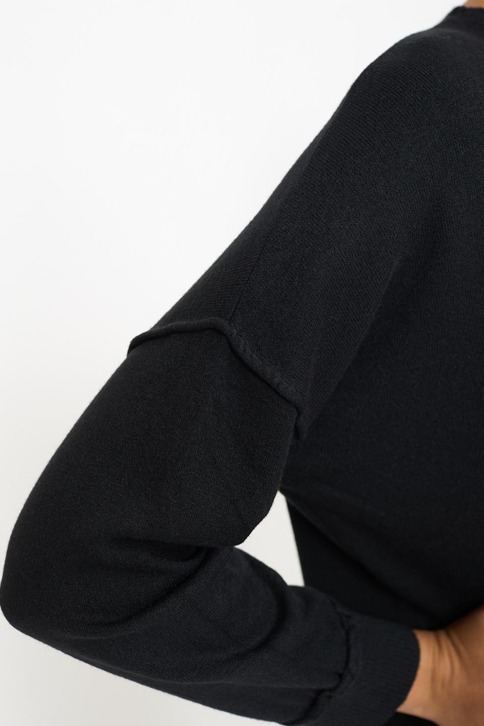 Maglia girocollo con rilievi nero - Autunno - Inverno 2026 | Brend